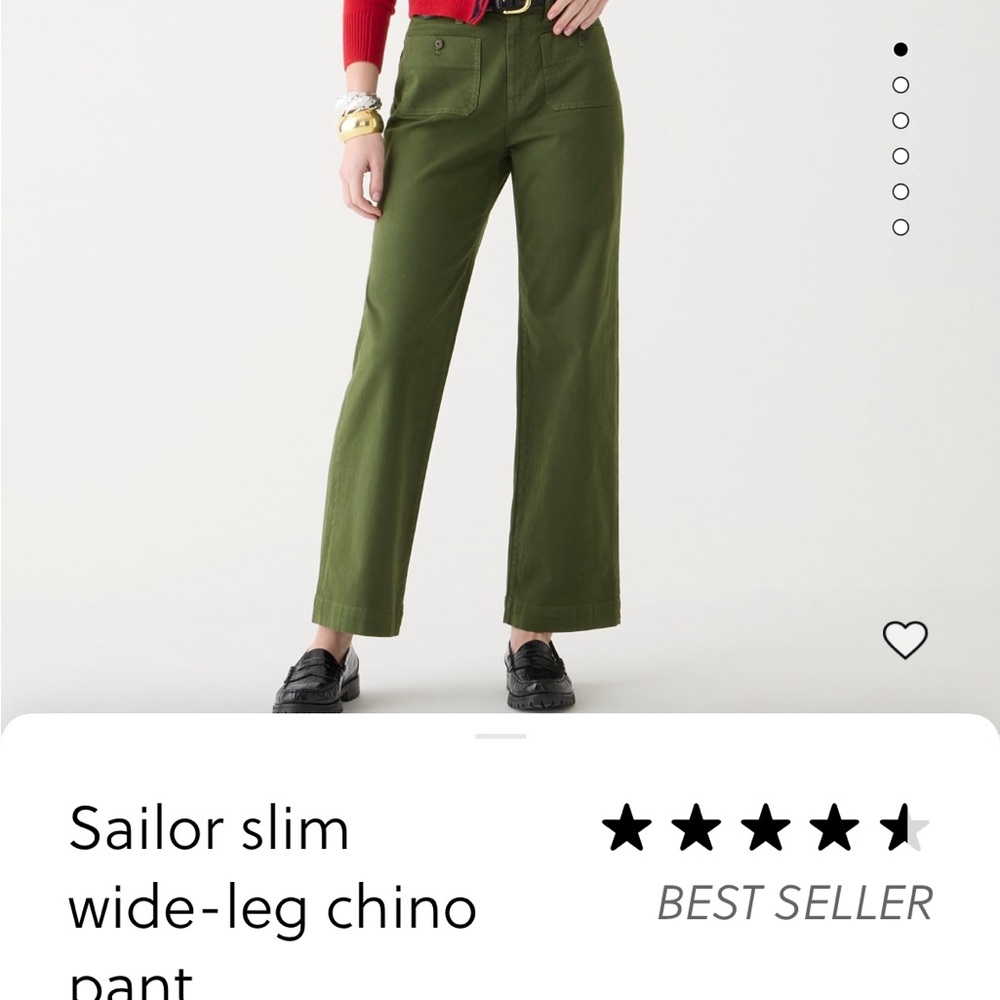 Jcrew Sailor Wide Leg Chino